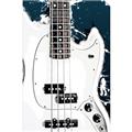 Picture of Retro White guitar Poster _GroupedProduct_Rectangle_Portrait_Unframed_Print_Only_