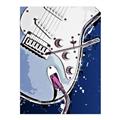 Picture of Retro Blue guitar Poster _GroupedProduct_Rectangle_Portrait_Unframed_Print_Only_