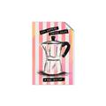 Picture of Mocca Coffee on Stripes - Hug in a Cup _GroupedProduct_Rectangle_Portrait_Unframed_Print_Only_
