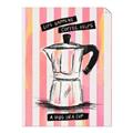 Picture of Mocca Coffee on Stripes - Hug in a Cup _GroupedProduct_Rectangle_Portrait_Unframed_Print_Only_