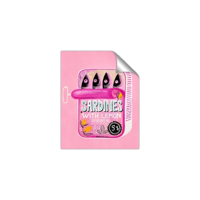 Picture of Sardines Tin Can Pink _GroupedProduct_Rectangle_Portrait_Unframed_Print_Only_