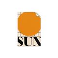 Picture of Sun Typography Poster _GroupedProduct_Rectangle_Portrait_Unframed_Print_Only_
