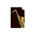 Picture of Golden Saxophone Poster _GroupedProduct_Rectangle_Portrait_Unframed_Print_Only_