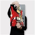 Picture of Retro Red guitar Poster _GroupedProduct_Rectangle_Portrait_Canvas_