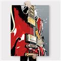 Picture of Retro Red guitar Poster _GroupedProduct_Rectangle_Portrait_Canvas_