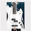 Picture of Retro White guitar Poster _GroupedProduct_Rectangle_Portrait_Canvas_