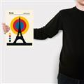 Picture of Retro Eiffel Tower Poster _GroupedProduct_Rectangle_Portrait_Canvas_
