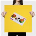 Picture of Sushi Selection on a Playing Card _GroupedProduct_Square_Canvas_