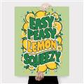 Picture of Easy Peasy Lemon Squeezy Typography Poster _GroupedProduct_Rectangle_Portrait_Canvas_