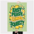 Picture of Easy Peasy Lemon Squeezy Typography Poster _GroupedProduct_Rectangle_Portrait_Canvas_