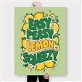 Picture of Easy Peasy Lemon Squeezy Typography Poster _GroupedProduct_Rectangle_Portrait_Canvas_