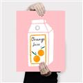 Picture of Orange Juice Poster _GroupedProduct_Rectangle_Portrait_Canvas_