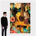 Picture of Music Guitar Collage  _GroupedProduct_Rectangle_Portrait_Canvas_