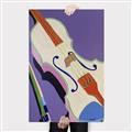 Picture of Retro Style Violin _GroupedProduct_Rectangle_Portrait_Canvas_