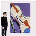 Picture of Retro Style Violin _GroupedProduct_Rectangle_Portrait_Canvas_