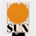 Picture of Sun Typography Poster _GroupedProduct_Rectangle_Portrait_Canvas_