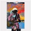 Picture of Retro Spaceman with Guitar Poster _GroupedProduct_Rectangle_Portrait_Canvas_