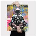 Picture of Retro Spaceman Poster _GroupedProduct_Rectangle_Portrait_Canvas_