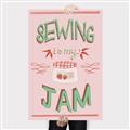 Picture of Sewing is my Jam Typography Poster _GroupedProduct_Rectangle_Portrait_Canvas_