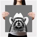 Picture of Wyatt The Cowboy Raccoon _GroupedProduct_Square_Canvas_