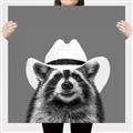 Picture of Wyatt The Cowboy Raccoon _GroupedProduct_Square_Canvas_
