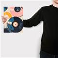 Picture of Retro Vinyl Records Poster _GroupedProduct_Rectangle_Portrait_Canvas_