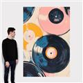 Picture of Retro Vinyl Records Poster _GroupedProduct_Rectangle_Portrait_Canvas_