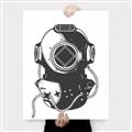 Picture of Vintage Diver Poster _GroupedProduct_Rectangle_Portrait_Canvas_