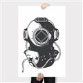 Picture of Vintage Diver Poster _GroupedProduct_Rectangle_Portrait_Canvas_