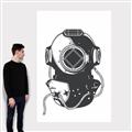 Picture of Vintage Diver Poster _GroupedProduct_Rectangle_Portrait_Canvas_