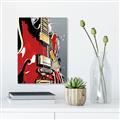 Picture of Retro Red guitar Poster _GroupedProduct_Rectangle_Portrait_Canvas_
