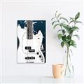 Picture of Retro White guitar Poster _GroupedProduct_Rectangle_Portrait_Canvas_