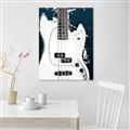Picture of Retro White guitar Poster _GroupedProduct_Rectangle_Portrait_Canvas_