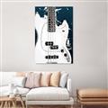Picture of Retro White guitar Poster _GroupedProduct_Rectangle_Portrait_Canvas_