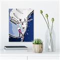 Picture of Retro Blue guitar Poster _GroupedProduct_Rectangle_Portrait_Canvas_