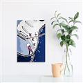 Picture of Retro Blue guitar Poster _GroupedProduct_Rectangle_Portrait_Canvas_