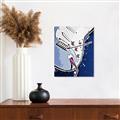 Picture of Retro Blue guitar Poster _GroupedProduct_Rectangle_Portrait_Canvas_