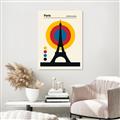 Picture of Retro Eiffel Tower Poster _GroupedProduct_Rectangle_Portrait_Canvas_