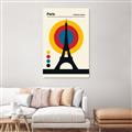 Picture of Retro Eiffel Tower Poster _GroupedProduct_Rectangle_Portrait_Canvas_