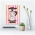Picture of Mocca Coffee on Stripes - Hug in a Cup _GroupedProduct_Rectangle_Portrait_Canvas_