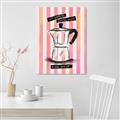 Picture of Mocca Coffee on Stripes - Hug in a Cup _GroupedProduct_Rectangle_Portrait_Canvas_
