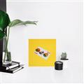 Picture of Sushi Selection on a Playing Card _GroupedProduct_Square_Canvas_