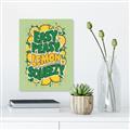 Picture of Easy Peasy Lemon Squeezy Typography Poster _GroupedProduct_Rectangle_Portrait_Canvas_