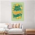 Picture of Easy Peasy Lemon Squeezy Typography Poster _GroupedProduct_Rectangle_Portrait_Canvas_