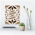 Picture of Work Smarter Not Harder Typography Poster _GroupedProduct_Rectangle_Portrait_Canvas_