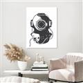 Picture of Vintage Diver Poster _GroupedProduct_Rectangle_Portrait_Canvas_