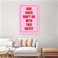 Picture of Bad Vibes Typography Poster _GroupedProduct_Rectangle_Portrait_Canvas_