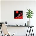 Picture of Retro Moonwalk Poster _GroupedProduct_Square_Canvas_Framed_