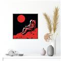 Picture of Retro Moonwalk Poster _GroupedProduct_Square_Canvas_Framed_