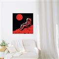 Picture of Retro Moonwalk Poster _GroupedProduct_Square_Canvas_Framed_